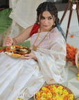 WHITE MULBERRY SAREE