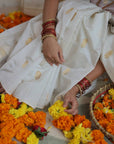 WHITE MULBERRY SAREE