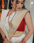 WHITE SILK PATTU SAREE